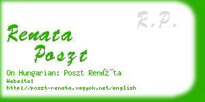 renata poszt business card